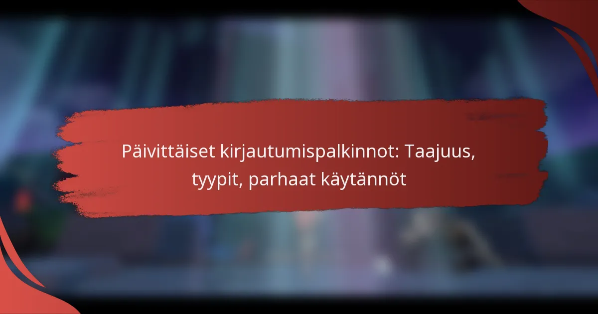 Päivittäiset kirjautumispalkinnot: Taajuus, tyypit, parhaat käytännöt