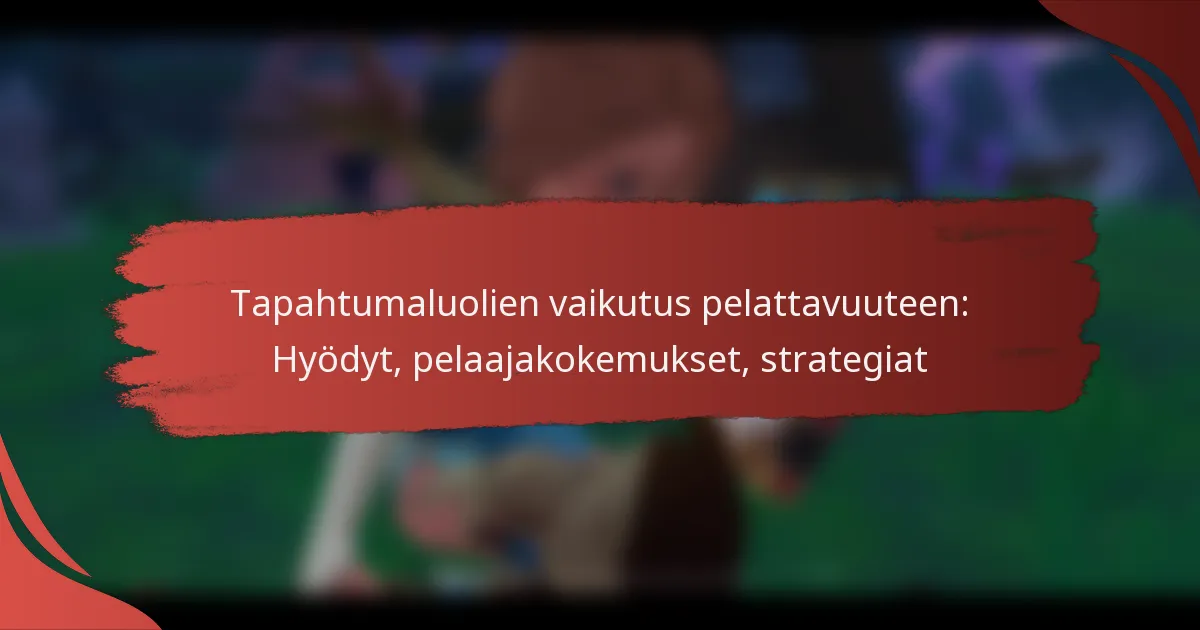 Tapahtumaluolien vaikutus pelattavuuteen: Hyödyt, pelaajakokemukset, strategiat
